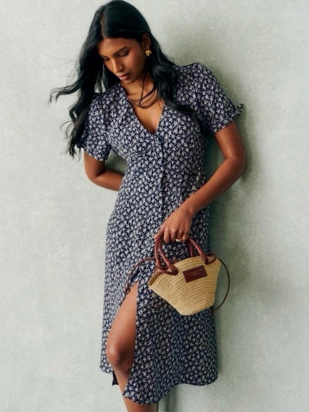 Sezane Vic Dress Lanzarote Print - Size 2